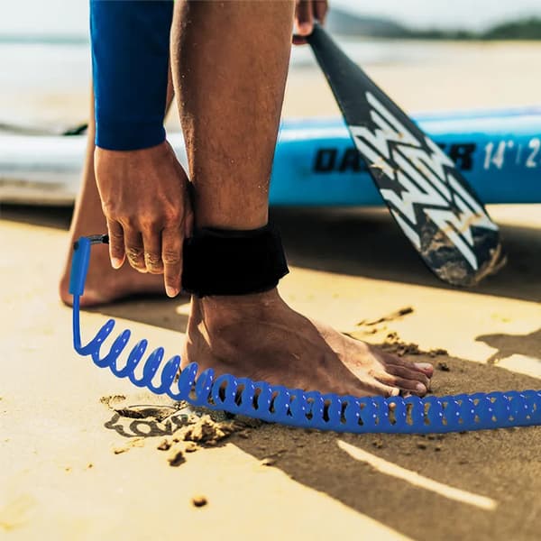 SUP Leash Coiled 1pc 65-240cm TPU 6.5mm Rostfritt Stål Blå Svart Röd