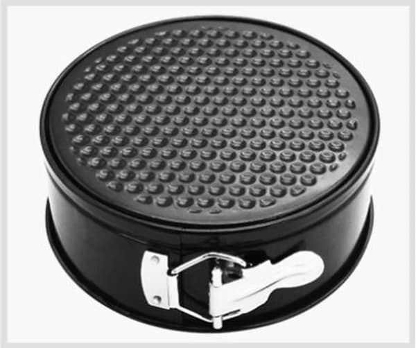 Rund kakform, springformset med miniugnsvantar i silikon, läckagesäker kakform med platt botten, non-stick-beläggning
