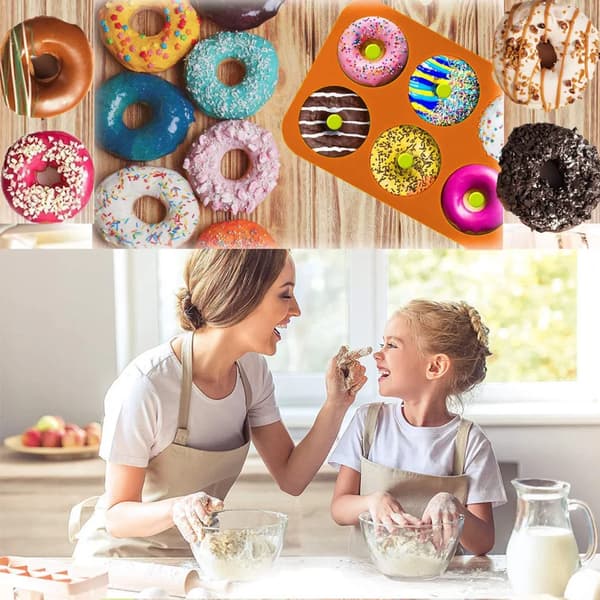 Silikon Bakeformsett for Donuts, Essensielt Verktøy for å Lage Perfekte Donuts