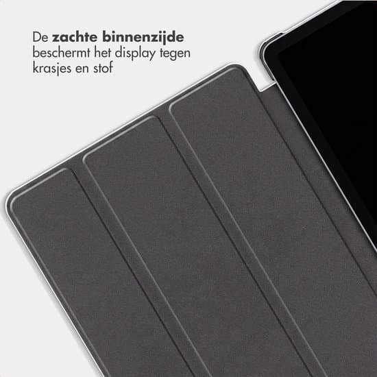 Svart trefaldigt surfplattefodral, kompatibelt med Samsung Galaxy Tab A9 Plus