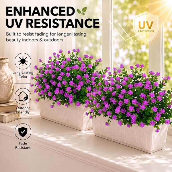 24 Buntar Konstgjorda Kamelia Utomhusblommor Magenta 24 Bundles Artificial