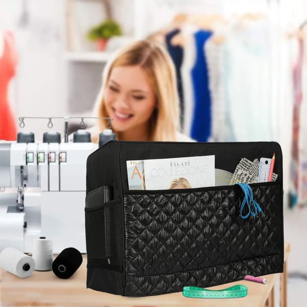 Päällinen ompelukoneille, pölysuoja ompelukoneille ja tarvikkeille