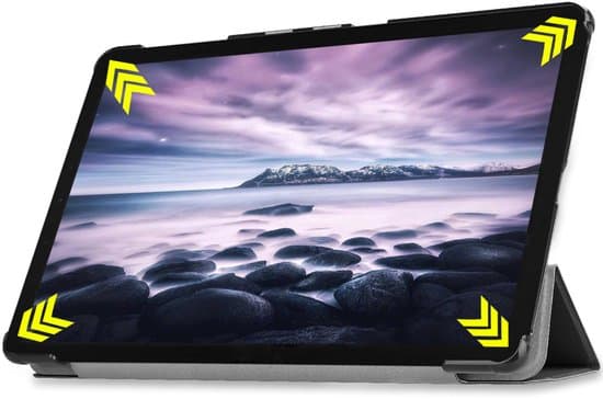 Sort trefoldigt tabletcover, kompatibelt med Samsung Galaxy Tab A 10.5 (2018)
