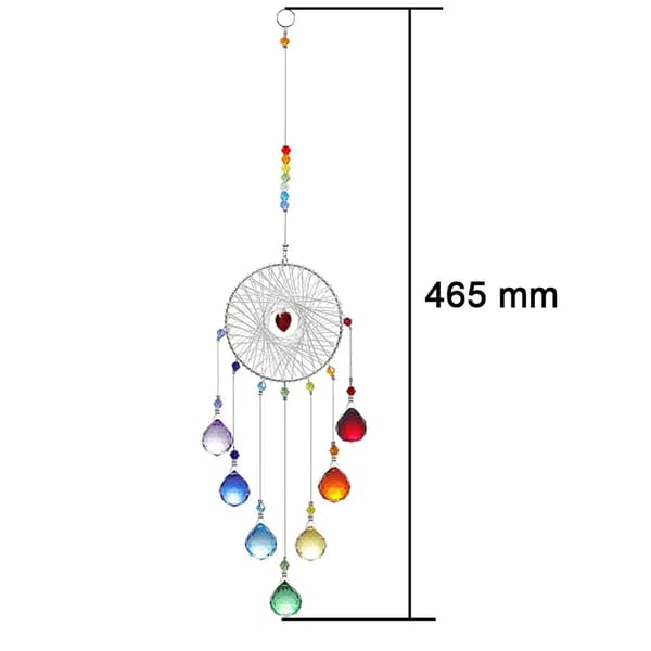 Krystalprisme Solfanger Farverig Udendørs Regnbue Måne 46,5 cm 1 stk