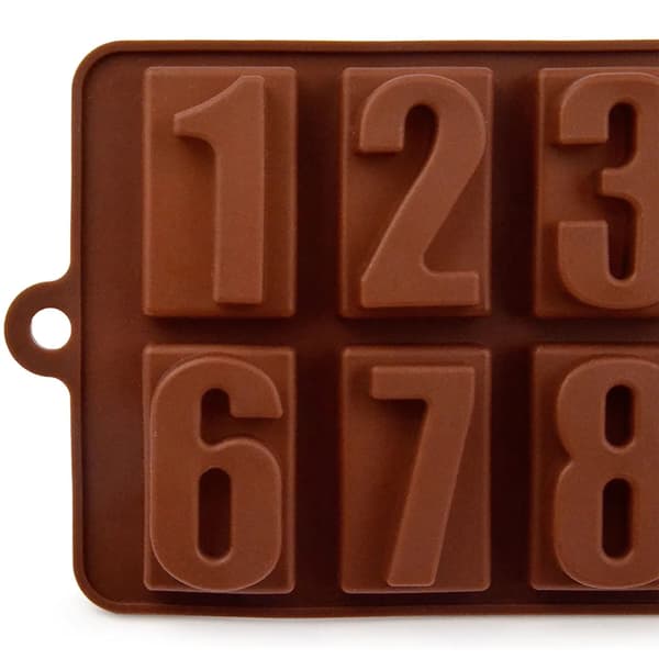 Silikon Bokstav Nummer Sjokoladeform Kakebaking 20.5x11x2cm 1stk