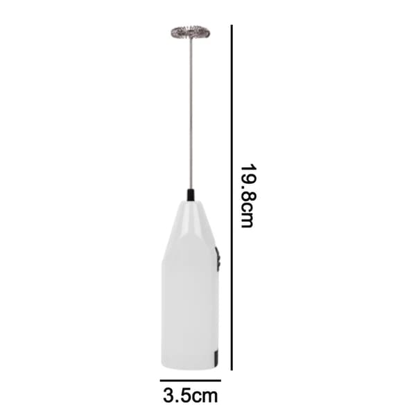 Elektriska mjölkskummare 2-pack bärbar rostfri batterivisare latte kaffe
