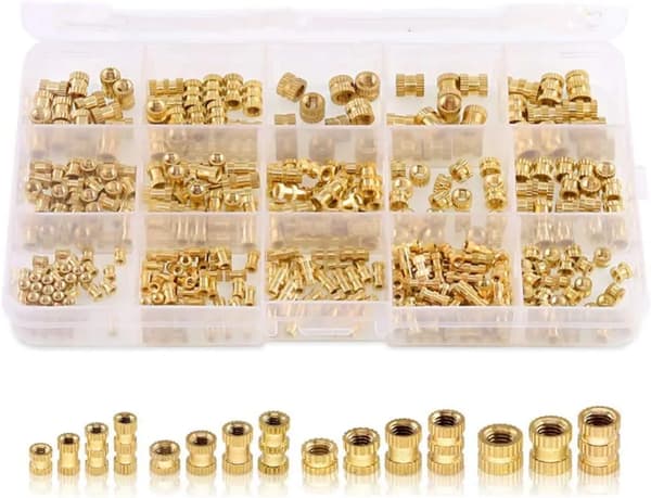 M2 M3 M4 M5 Innvendig Gjenge Runde Plastinnsatsmuttere Sett 360 stk 360 pcs