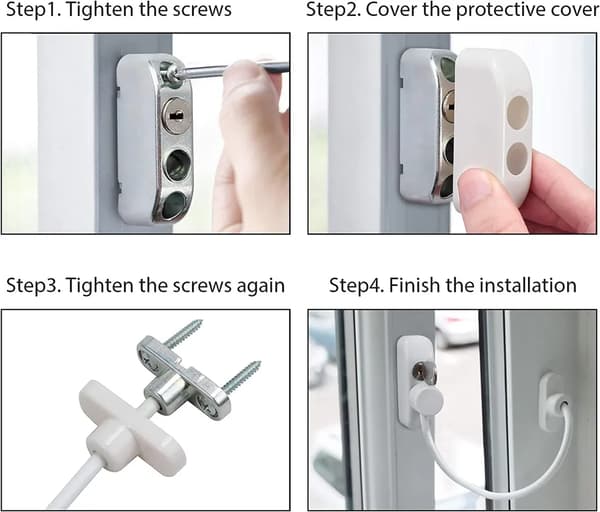 Ikkunanrajoitin, 4 kpl:n pakkaus Window Restrictor 4-Pack
