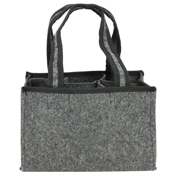 Huopainen 6 pullon kantolaukku 1 kpl 0,5 litran pulloille 24x15x15cm Harmaa Taitettava