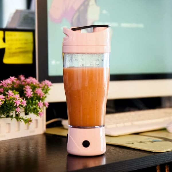USB Uppladdningsbar Elektrisk Mixerkopp Rosa 450ml 1st