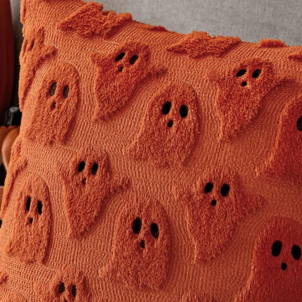 MIULEE Orange Halloween Ghost Kuddfodral 18x18 Höstdekoration MIULEE Brunt Orange