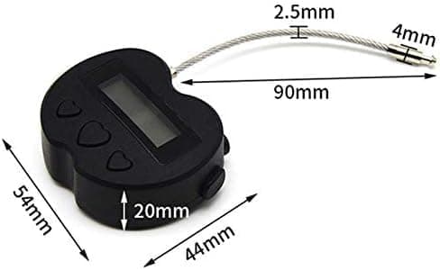 Timerhänglås 99 timmar Elektronisk timerlås USB uppladdningsbart tillfälligt timerlås med LCD-skärm (svart) Timer Padlock Timer