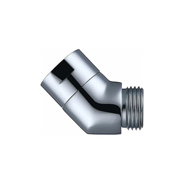 Krom 135 graders dusjadapter albue L-formet svingledd utvendig gjenge G1/2 passer 1 stk