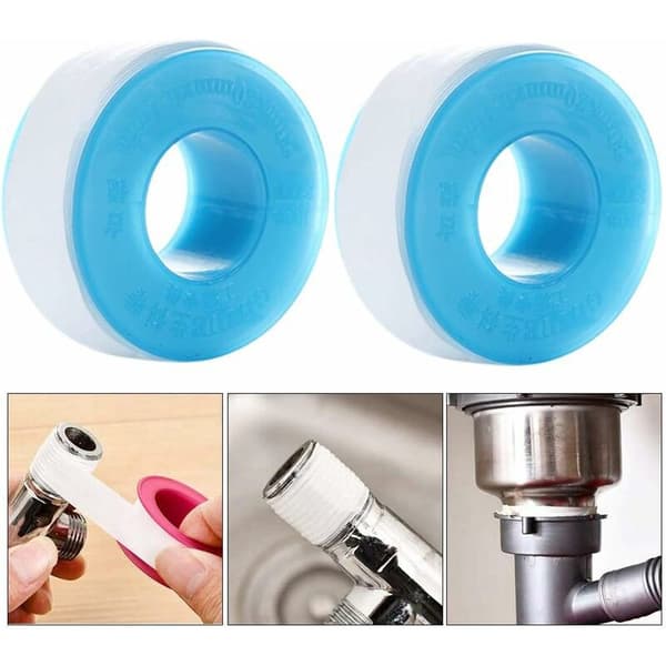 Blå PTFE Gevindforseglingstape 10 ruller 5m x 15mm til rørgevindforsegling