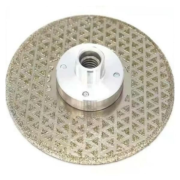 Diamantskære- og slibeskive 115 mm x M14 galvaniseret klinge tør/våd til stenmarmorfliser