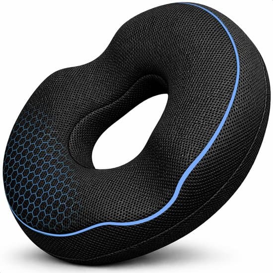 Mørkegrå setepute - Ergonomisk støtte for bil, kontorstol og sofa Alyze Donut kussen