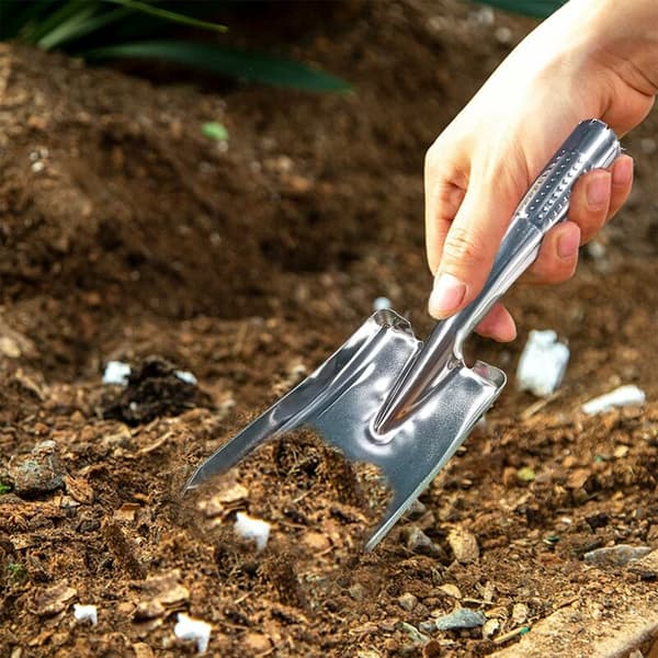 Trädgårdsspade i rostfritt stål 26,5x8,5 cm för omplantering, ogräsrensning, plantering 1 st
