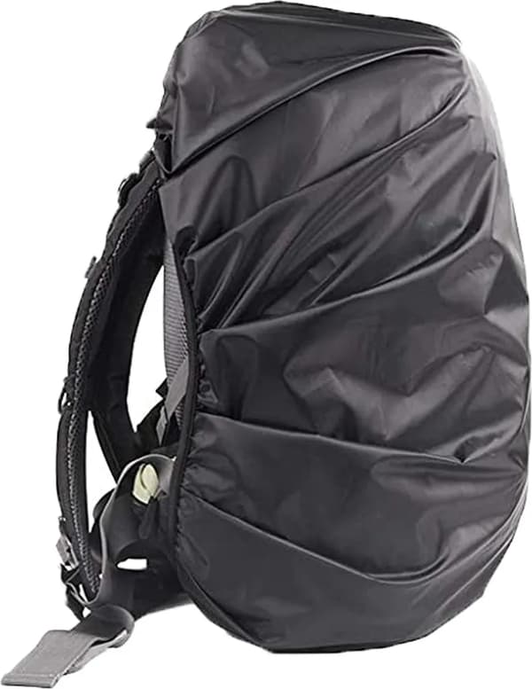 Ryggsäcksregnskydd 1 st Vattentät Polyester 65x35x23cm Reflekterande Utomhus Svart