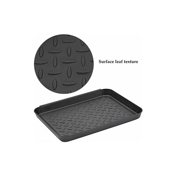 Plastik skobakke sort stabelbar 3-pak 35x27,5x3cm