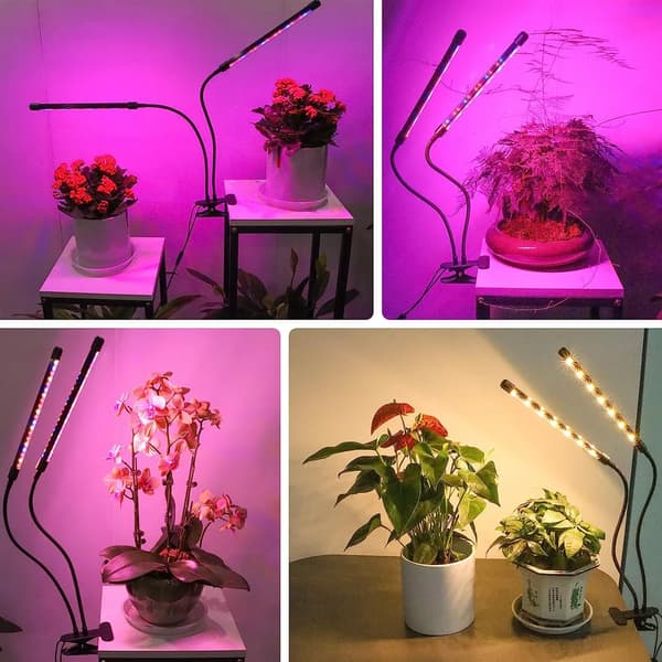 LED Vekstlys Full Spektrum 3 Moduser 360 Svanehals Innendørs Planter Urter