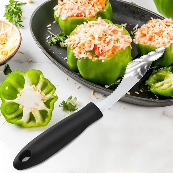 Peberfrugtudkerner i rustfrit stål, 2 stk. Stainless Pepper Corer