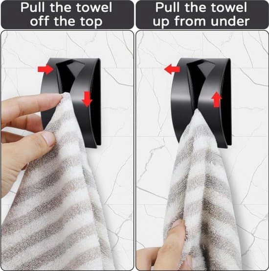 4-pakning selvklebende håndklekroker i rustfritt stål, svart