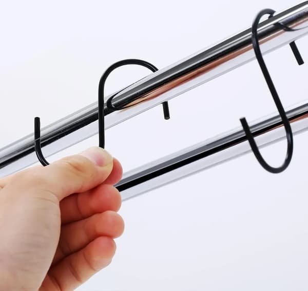 Sorte S-kroge 20-pak 8cm S Hooks 20