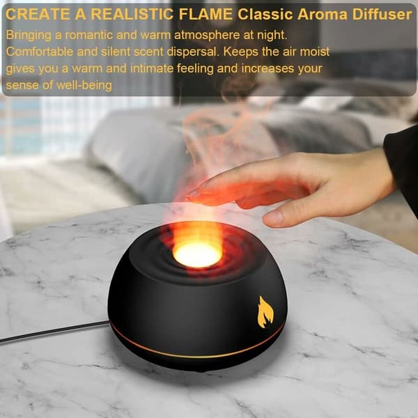 150 ml Vintage Lampe Stil Eterisk Olje Diffuser Luftfukter Automatisk Avstenging USB Svart 1 stk