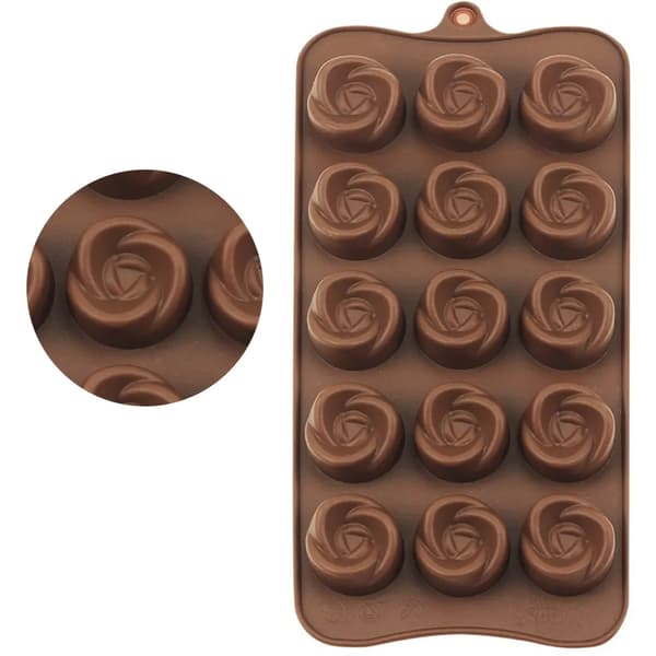 Matkvalitets silikonformer 2-pakning Blomsterhjerte Non-stick for sjokolade, godteri, kake