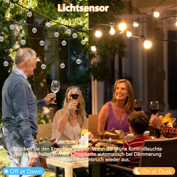 30m udendørs LED lyskæde med timer 30m Outdoor LED