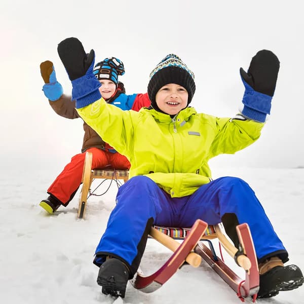 Barns skidhandskar vattentäta boxhandskar vintervarma handskar flicka snowboardhandskar pojke termiska handskar utomhus