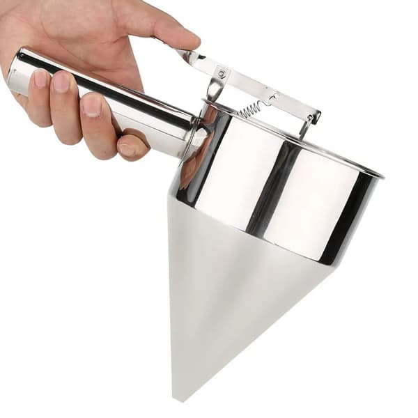 Deigdispenser i rustfritt stål 1,3L Konisk kremtrakt for kakekjeksbaking