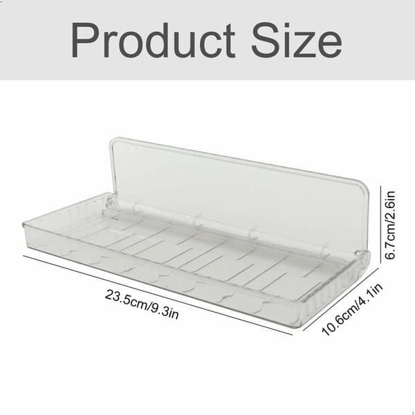 Väggfällbar Displayhylla Stor Transparent 2-pack Plast 23.5x10x6.7cm