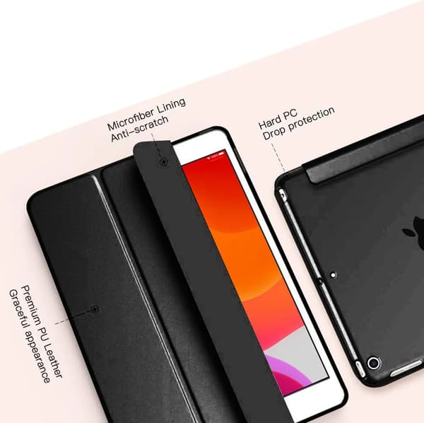 Slankt tabletcover Auto Sleep Wake Kompatibel Mini 1/2/3 Sort Cover