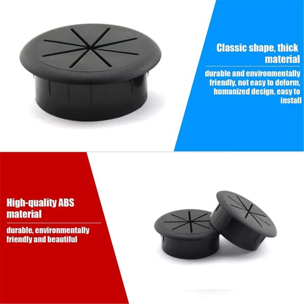 50/60 mm flexibel kabelgenomföring i plast, svart, 3 st