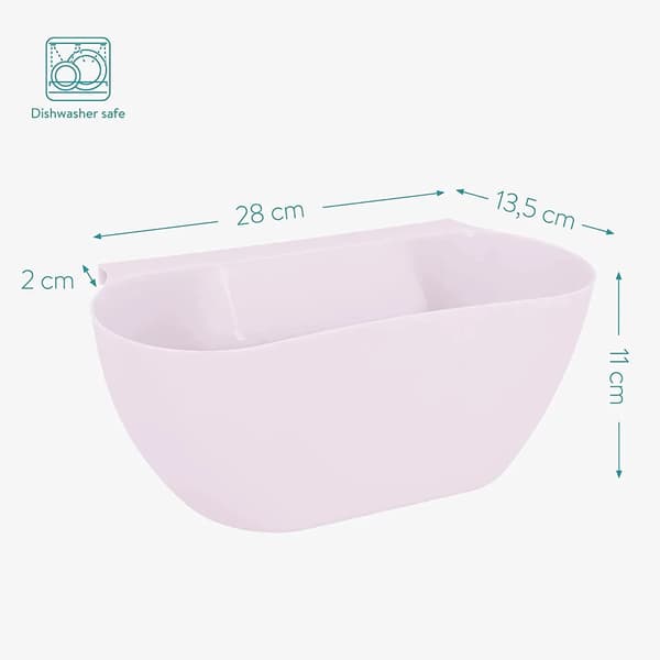 2 kökshängande papperskorgar - Vit Rosa 2-delat avfallsbehållarset