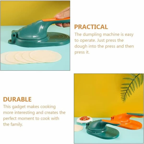 Manuell Tortilla Dumpling Press Maker Hand Corn Cake Wrapper Tool Grön