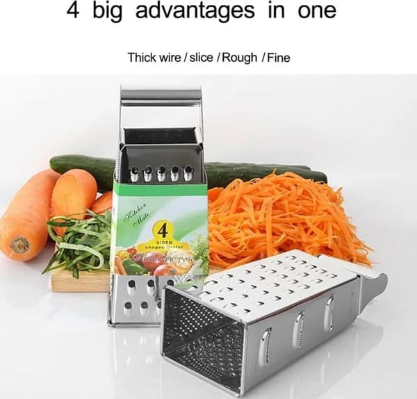 Boksjern 4 sider 21,5x8,5cm Rustfritt stål Potet Grønnsak Osteskjærer