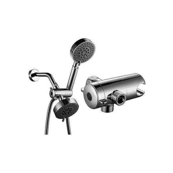 G1/2 Trevejs Brusearm Diverter Med Holder T-forbindelse Håndholdt Montering Dobbelt Brusebad 1 Stk