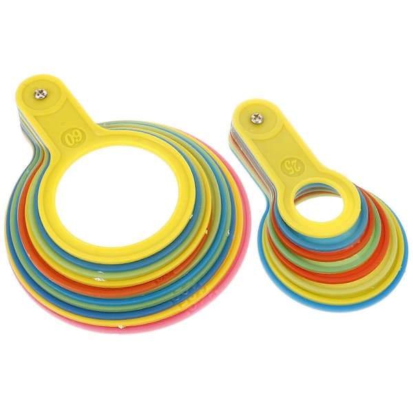 2-sett plastfruktdiametermålere, 25-60 mm og 60-110 mm graderingsringer Measuring Circle Plastic