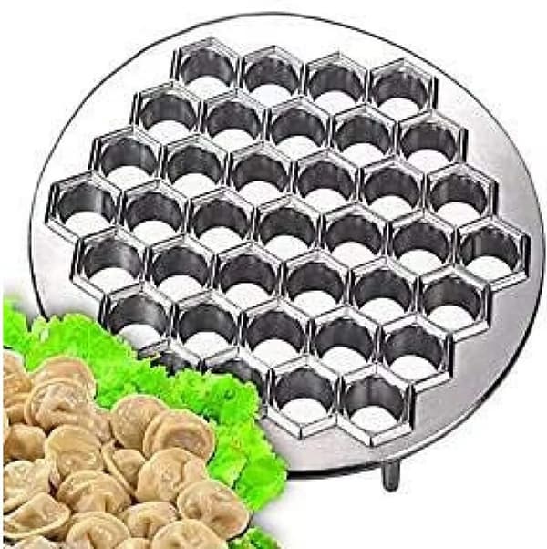 Dumplingform 1 pakke aluminium 25 cm diameter ca. 37 gitterform