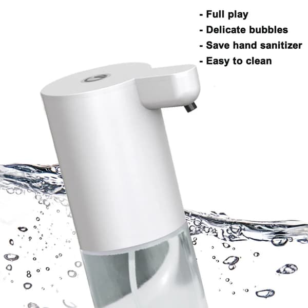 Automatisk skumtvåldispenser 350 ml Beröringsfri USB-laddning IPX4 vit ABS PP