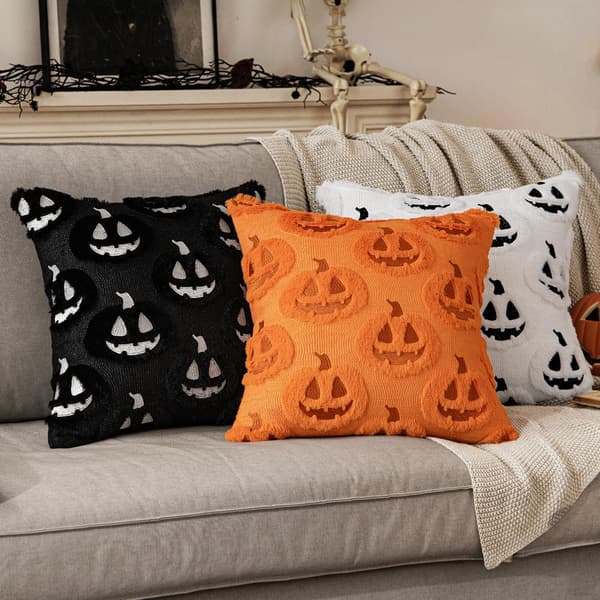 MIULEE Halloween Höst Spöke Kuddfodral 18x18 Svart MIULEE Halloween Fall