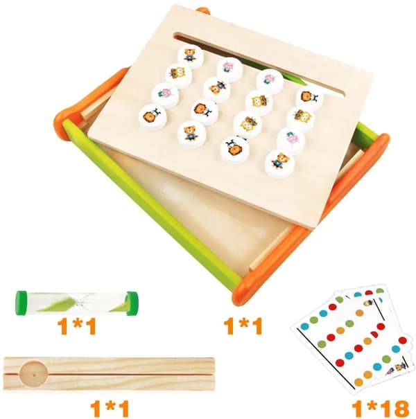 Montessori Træpuslespil Sorteringsboks Pædagogisk Legetøj