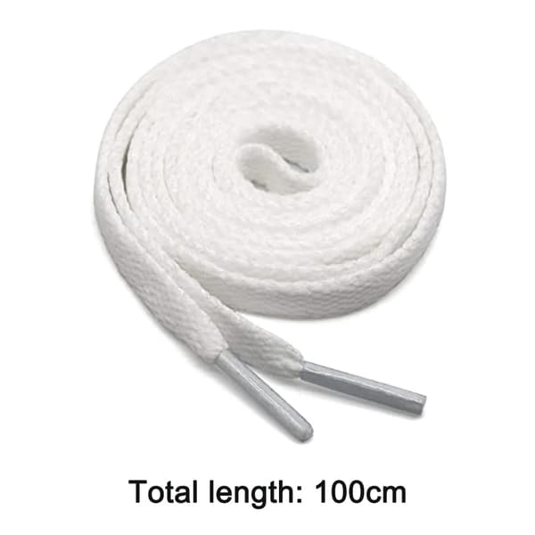 Flade snørebånd 2 par polyester PP 0,8 cm brede 100/120 cm sneakers fritidssko