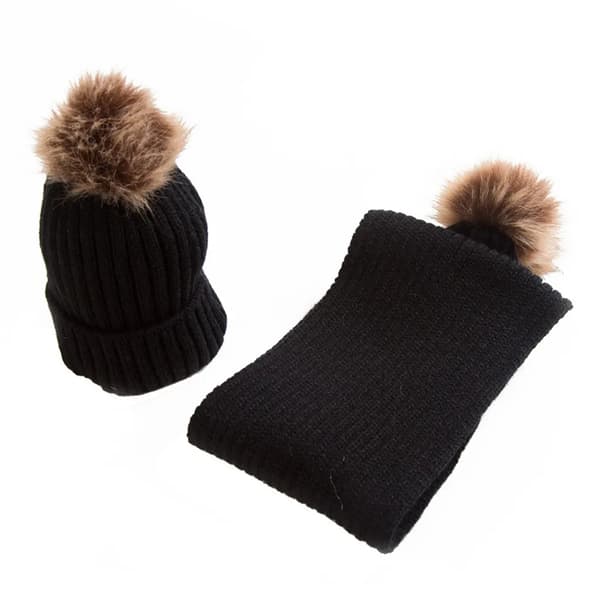 Prinsesse Vinterlue Skjerf 2-delt Fleecefôret 1-4 År Hvit for Barn