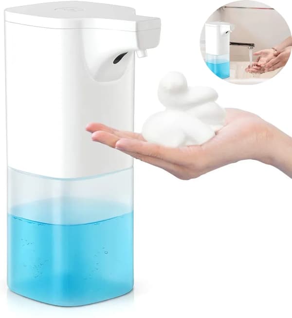 Automatisk skumsæbedispenser IR-sensor 350 ml hvid ABS IPX3 Kræver 4 AA-batterier Bad Køkken