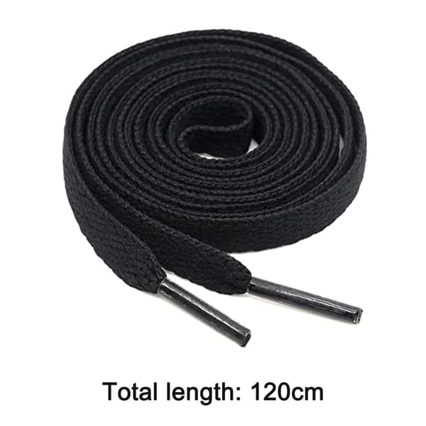 Flade snørebånd 2 par polyester PP 0,8 cm brede 100/120 cm sneakers fritidssko
