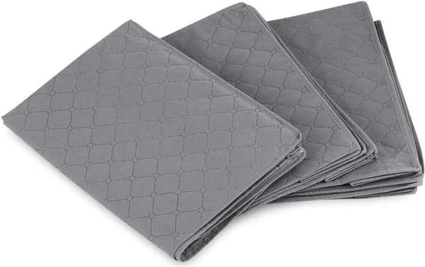 Vikbara klädförvaringsväskor 3-pack Nonwoven Dragkedja för täcken Kläder Under sängen Grå