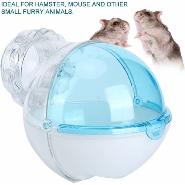 Blå Hamster Sandbad Sfære Ekstern Bur Sandkasse Beholder Gullhamster Stell 1 Stk